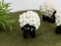 9x7cm Handmade Wool Felt PomPom Sheep