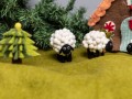 9x7cm Handmade Wool Felt PomPom Sheep