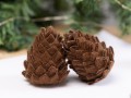 9cm Handmade Wool Felt Sheet Pinecone