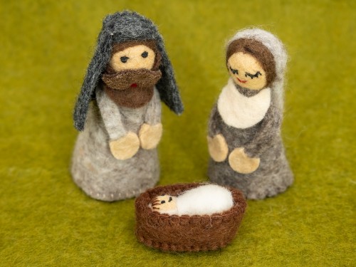 Handmade Wool Felt Nativity Set