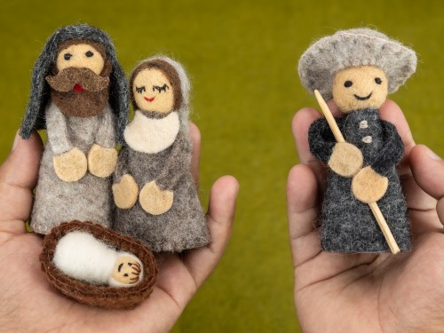 Handmade Wool Felt Nativity Set