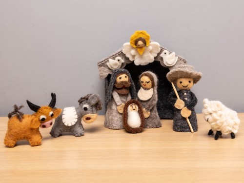 Handmade Wool Felt Nativity Set
