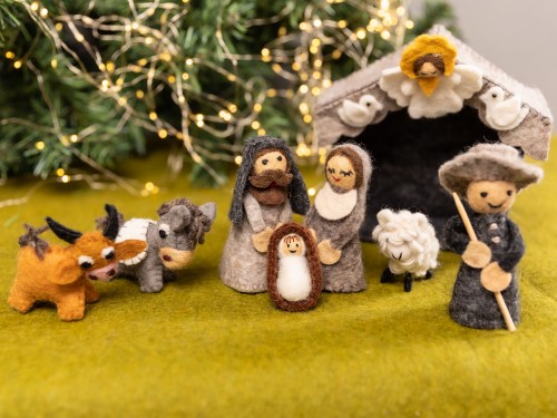 Handmade Wool Felt Nativity Set