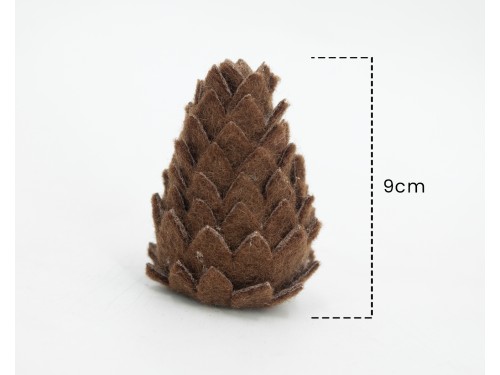 9cm Handmade Wool Felt Sheet Pinecone