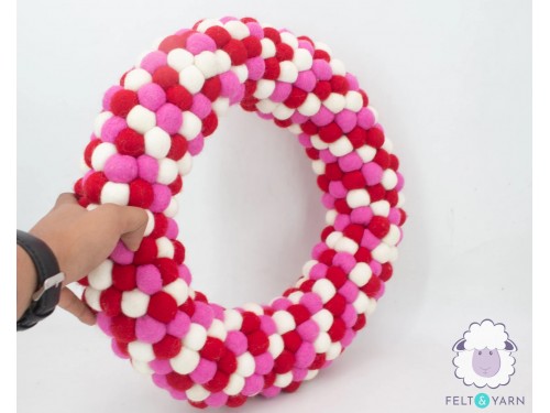 Felt Balls Spring and Summer Wreath