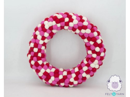 Felt Balls Spring and Summer Wreath