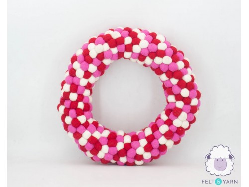 Felt Balls Spring and Summer Wreath