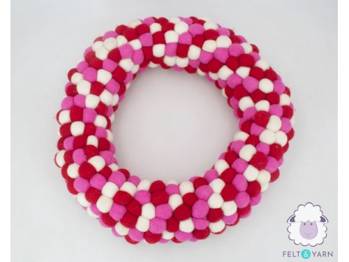 Felt Balls Spring and Summer Wreath