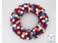 Handcrafted Festive Felt Ball Wreath