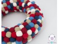 Handcrafted Festive Felt Ball Wreath