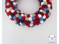 Handcrafted Festive Felt Ball Wreath