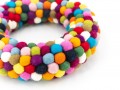 Multicolored Felt Ball Wreath
