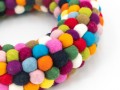 Multicolored Felt Ball Wreath