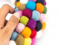 Multicolored Felt Ball Wreath