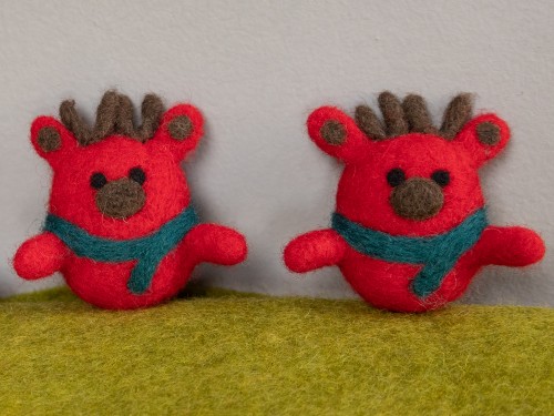 6cm Felt Reindeer with Scarf