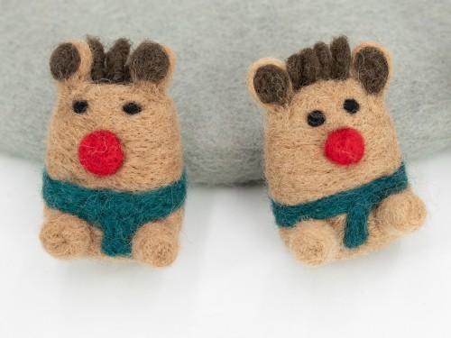 6cm Felt Reindeer with Scarf