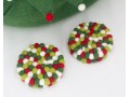 10cm Christmas Felt Ball Coaster