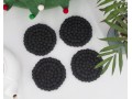 10cm Handmade Felt Ball Coasters – Solid Color Collection