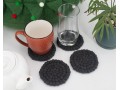 10cm Solid Color Felt Ball Coaster Collection