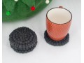 10cm Handmade Felt Ball Coasters – Solid Color Collection