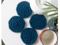 10cm Handmade Felt Ball Coasters – Solid Color Collection