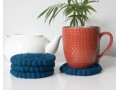 10cm Solid Color Felt Ball Coaster Collection
