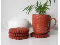 10cm Solid Color Felt Ball Coaster Collection