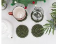 10cm Solid Color Felt Ball Coaster Collection