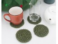 10cm Solid Color Felt Ball Coaster Collection