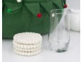 10cm Handmade Felt Ball Coasters – Solid Color Collection