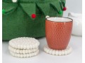 10cm Solid Color Felt Ball Coaster Collection