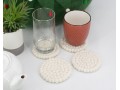 10cm Solid Color Felt Ball Coaster Collection