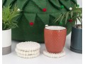 10cm Solid Color Felt Ball Coaster Collection