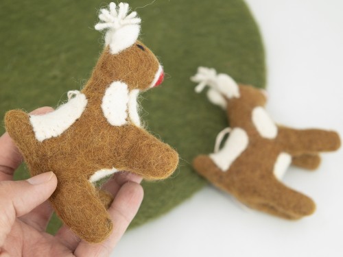12cm Christmas Felt Rudolph Ornament