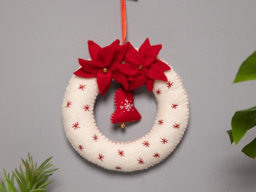 20cm Felt Christmas Wreath Set