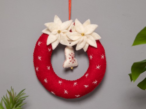 20cm Felt Christmas Wreath Set