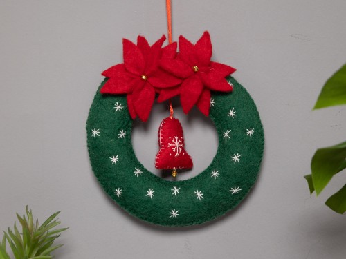 20cm Felt Christmas Wreath Set