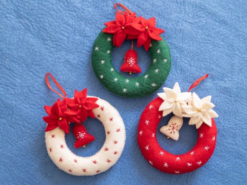 20cm Felt Christmas Wreath Set