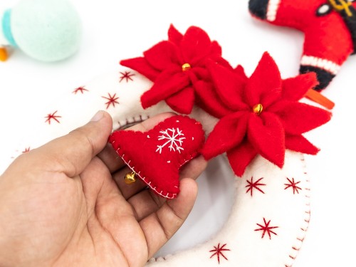 20cm Felt Christmas Wreath Set