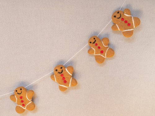 Wool Felt Gingerbread Man Ornament