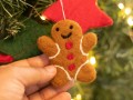 Wool Felt Gingerbread Man Ornament