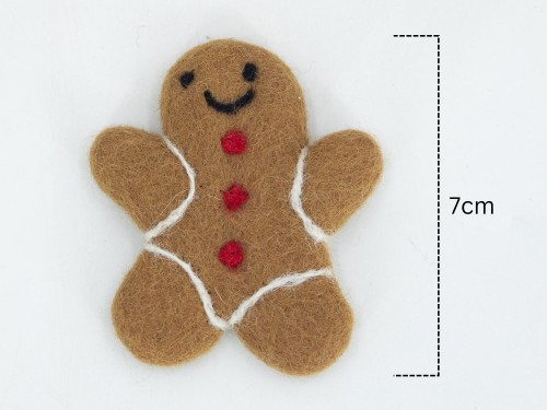 Wool Felt Gingerbread Man Ornament