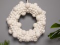 White Felt Ball Wreath