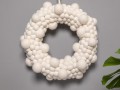 White Felt Ball Wreath