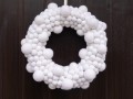 White Felt Ball Wreath