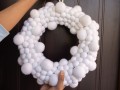 White Felt Ball Wreath