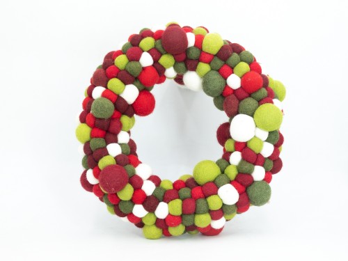 Handcrafted Felt Christmas Wreath for Festive Home Decor