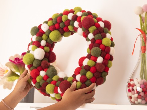 Handcrafted Christmas Felt Wreath