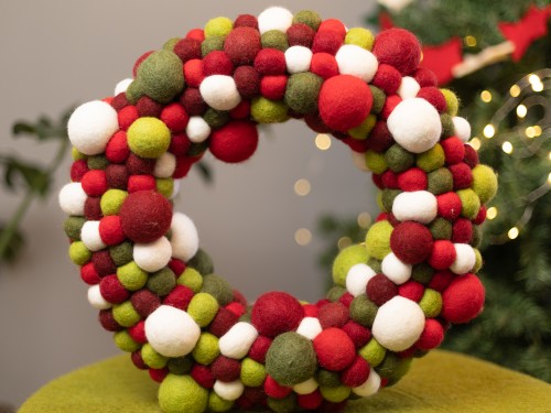 Handcrafted Christmas Felt Wreath