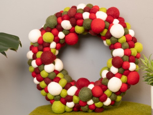 Handcrafted Christmas Felt Wreath